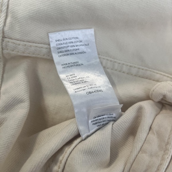 We The Free Jean Jacket Free People Womens XS Cream Denim Trucker Button Front - Picture 10 of 15